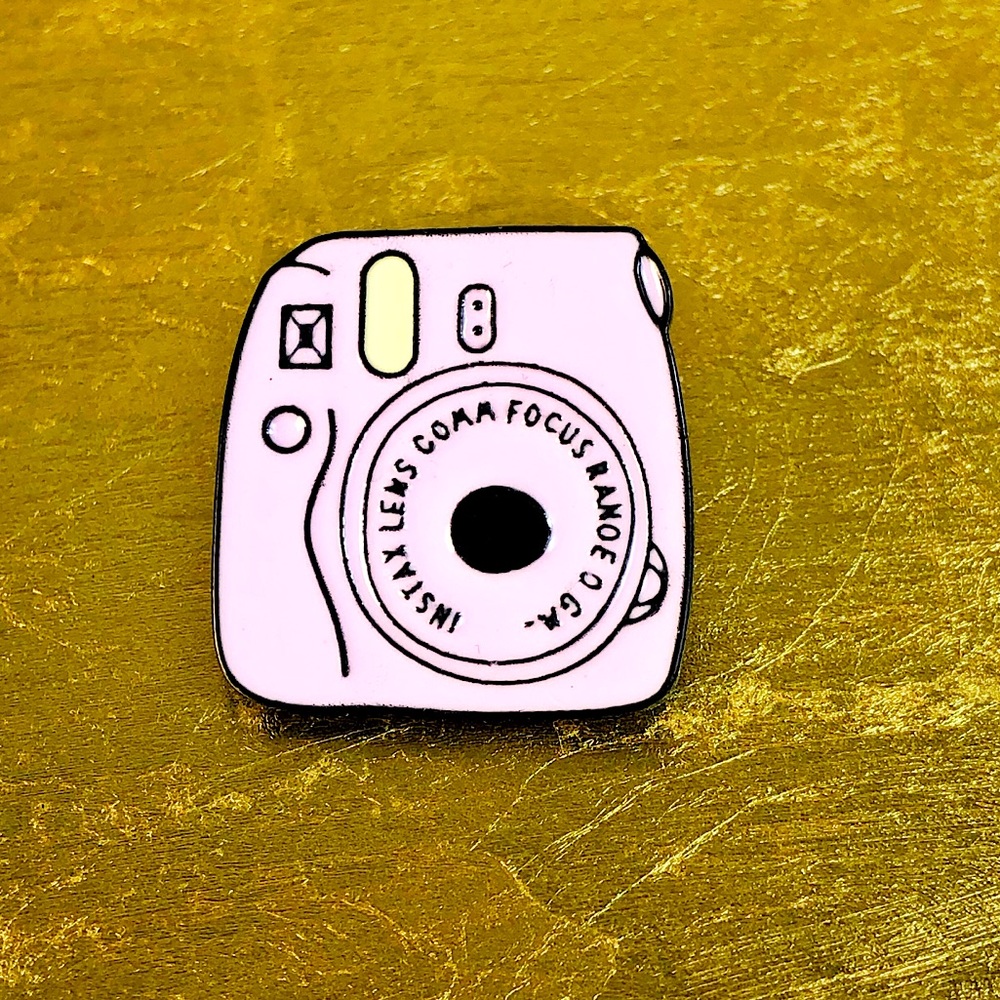 2 for $15! Pink Instax Camera Enamel Pin
